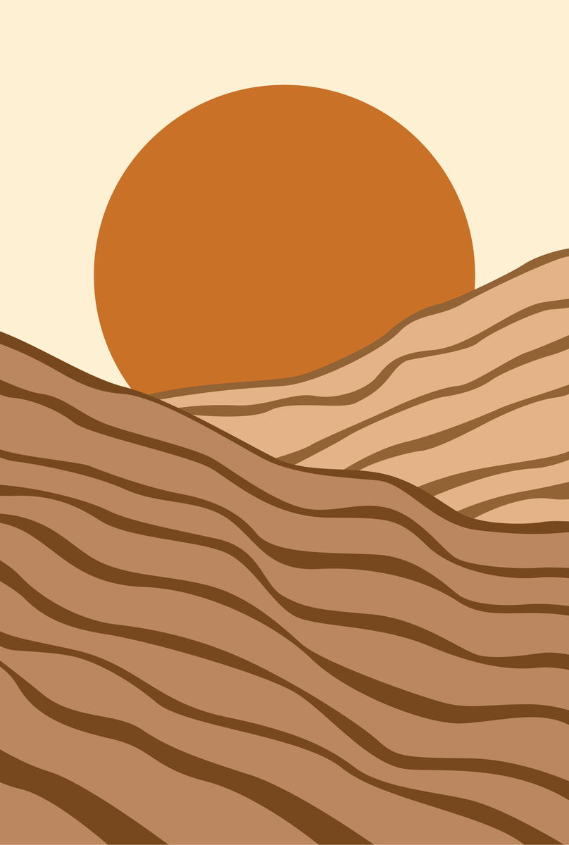 yisual - Poster - Sunset Hills Brown