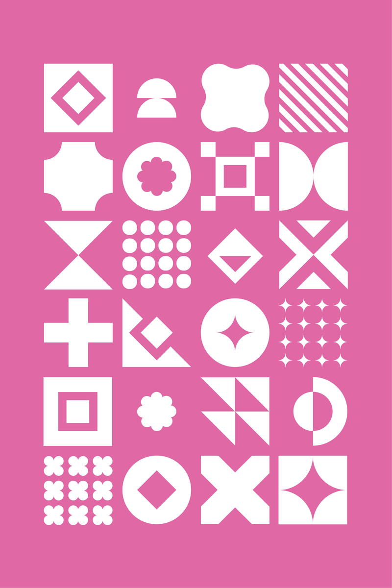 Poster - Colourful Forms Pink