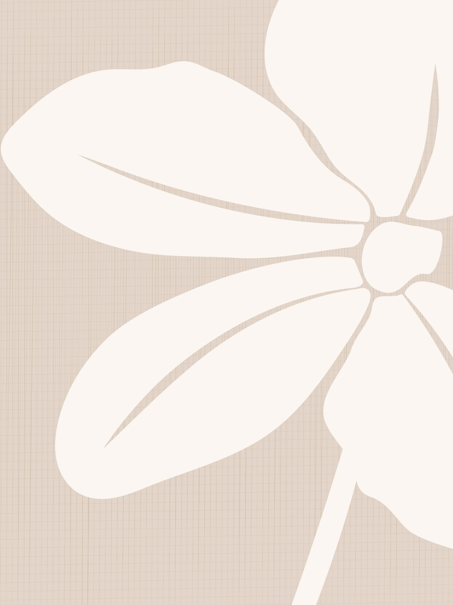 Poster - Elegant Flower Off White