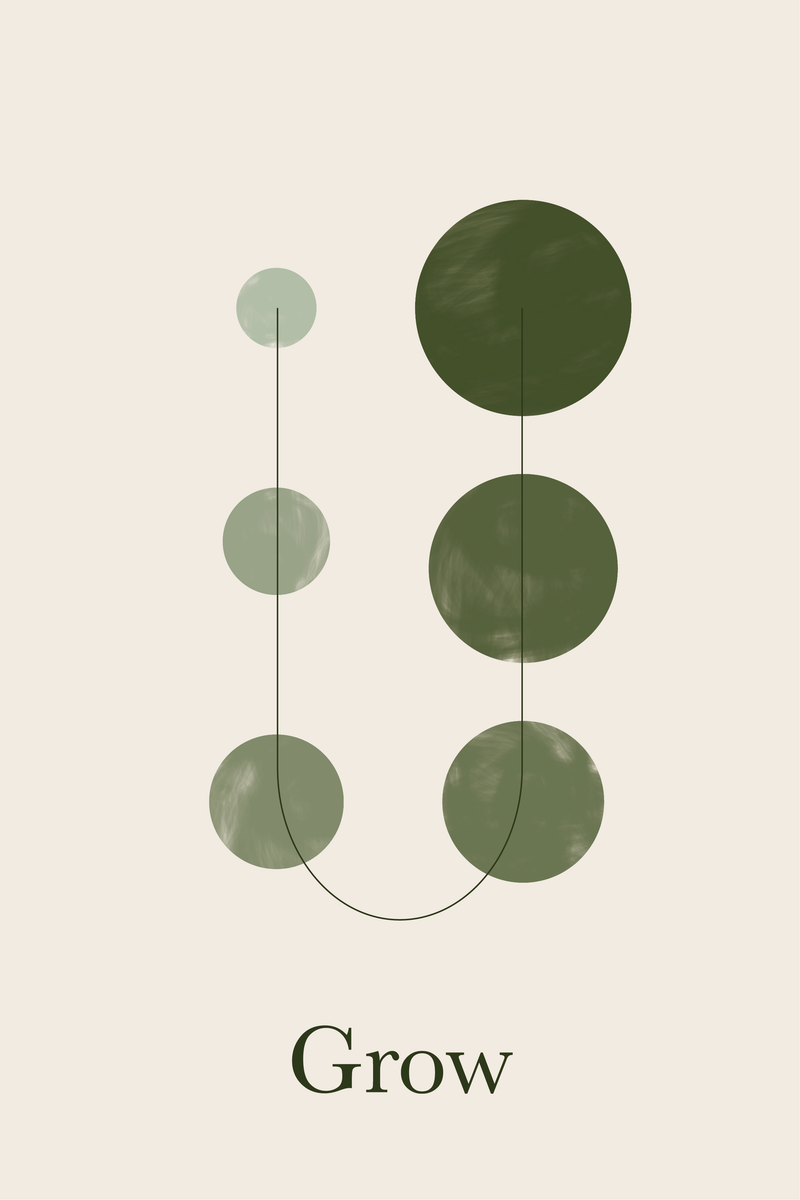 Poster - Growing Circles Green