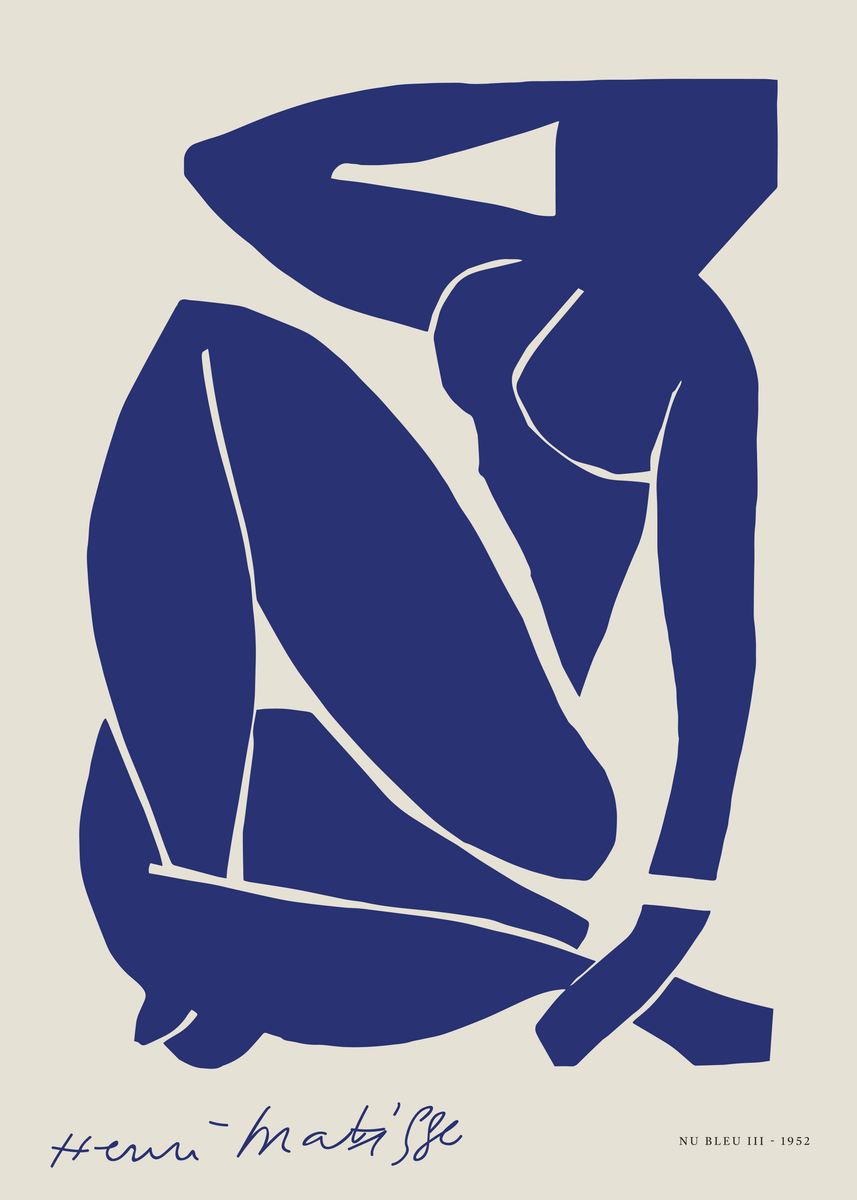 yisual - Poster - Blue Nude III Beige