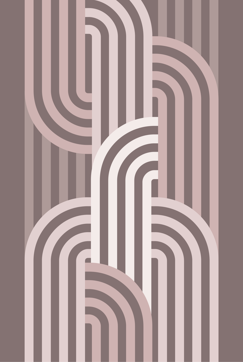 Poster - Layered Flow Purple