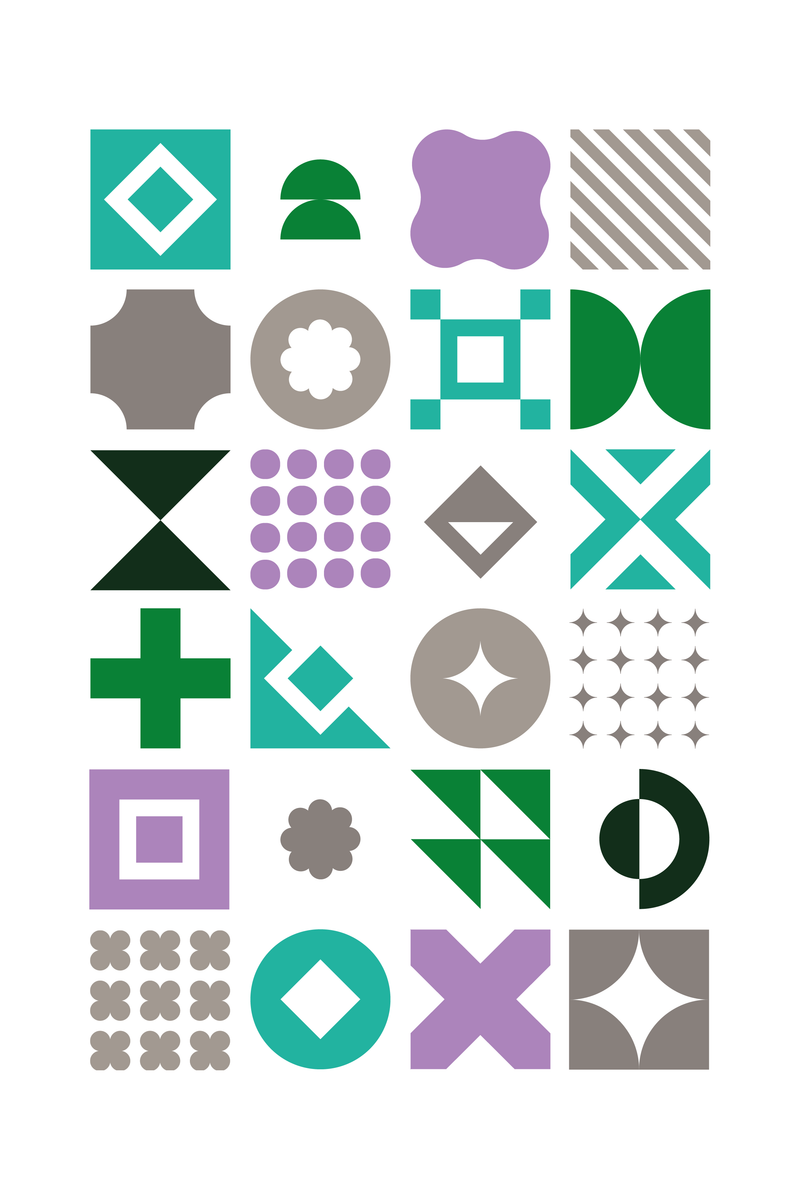 yisual - Poster - Pattern Parade Green
