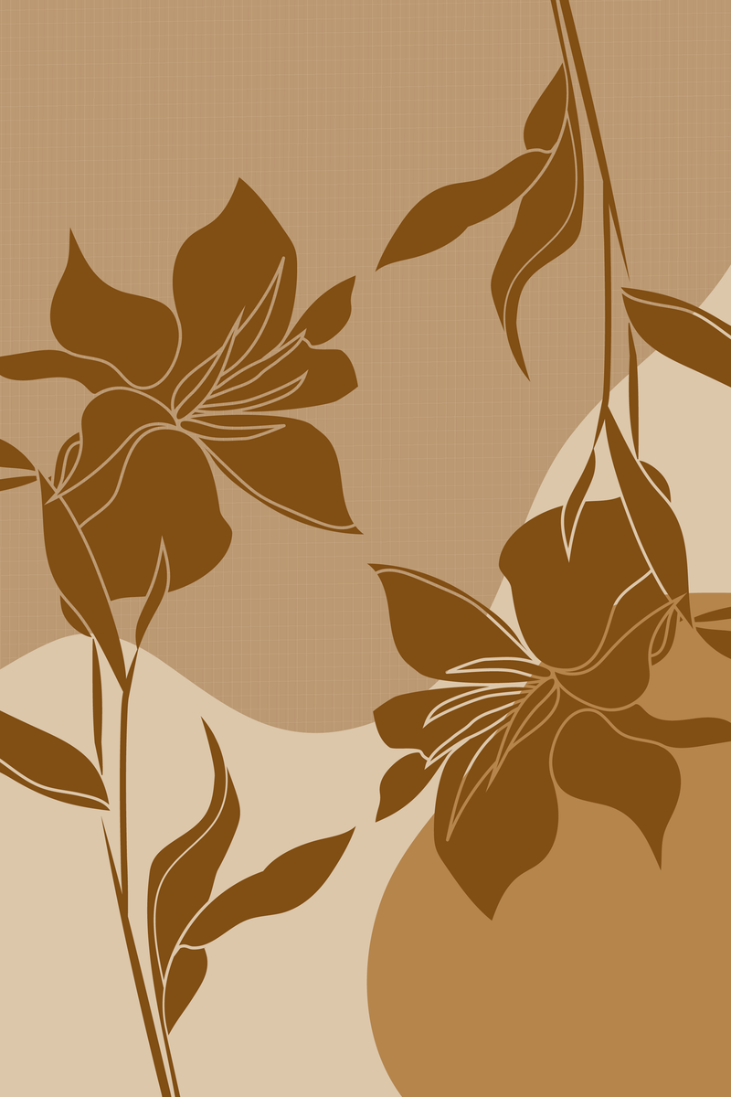yisual - Poster - Flowy Lilies Beige