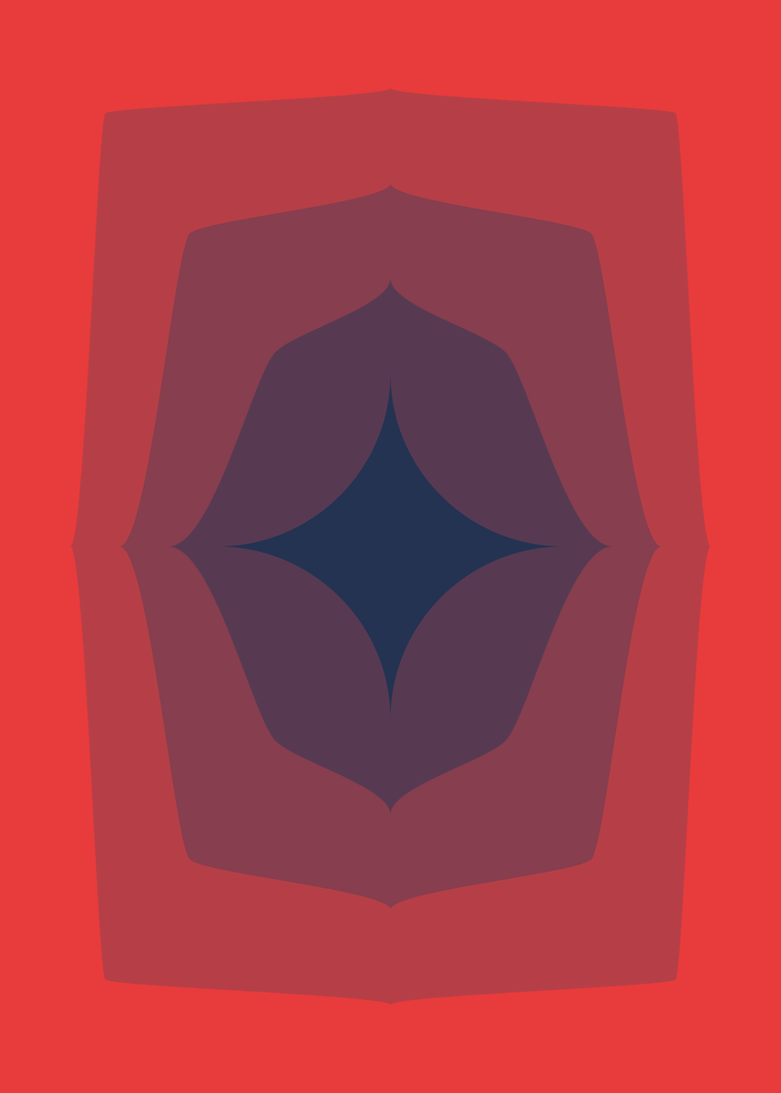 Poster - Glowing Spark Red