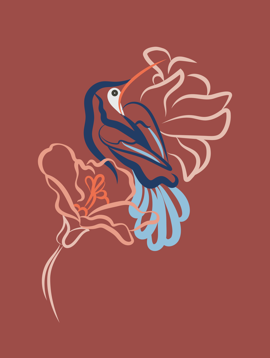 yisual - Aluminium - Featherline Bloom Red