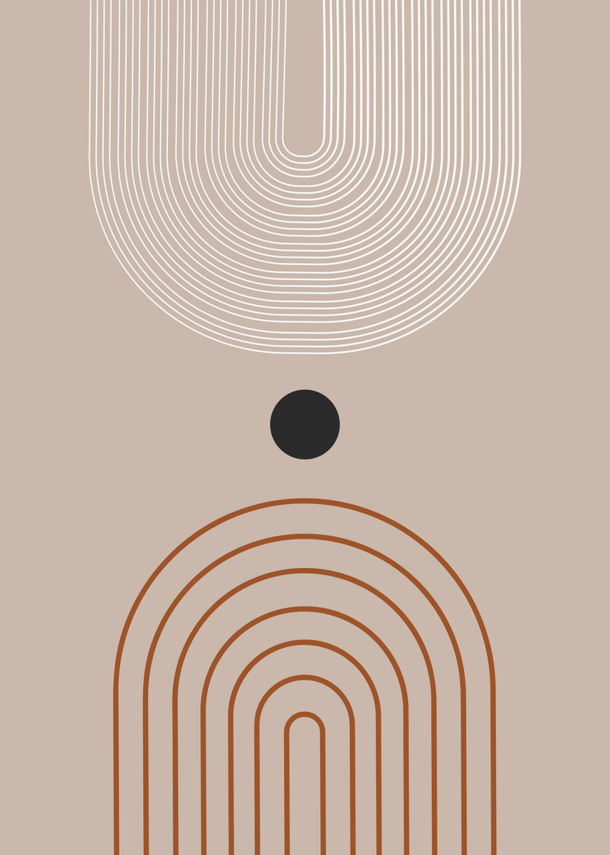 Poster - Curved Harmony Brown