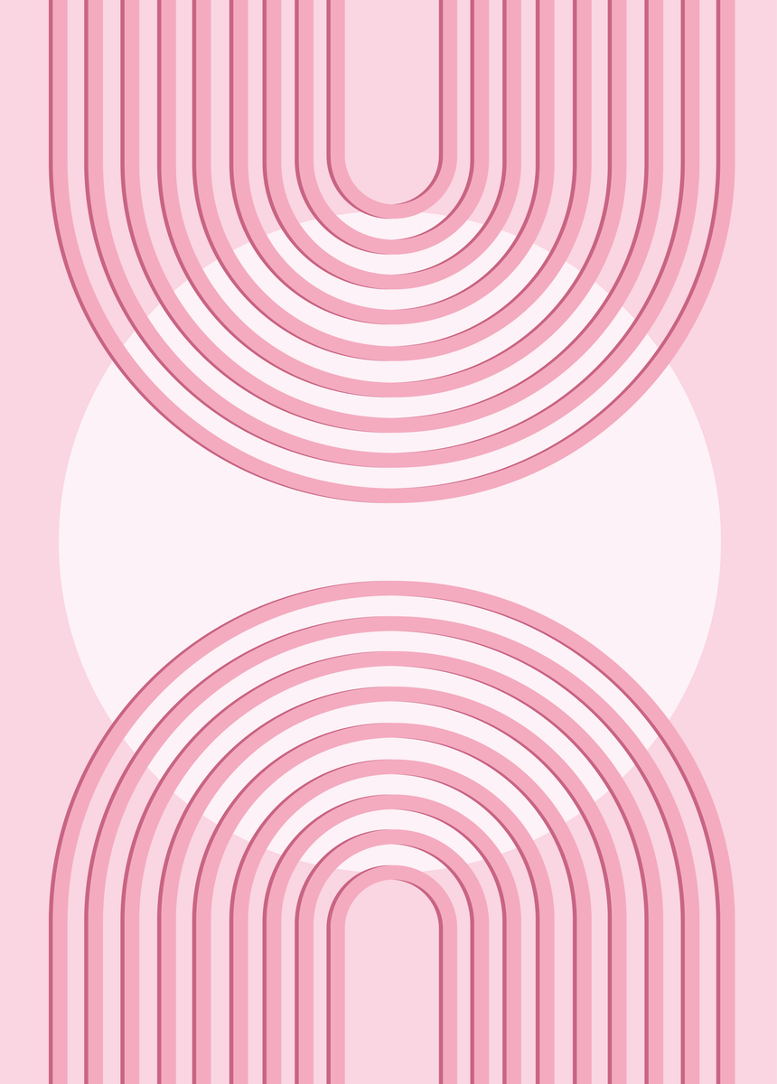 Poster - Mirrored Arches Pink