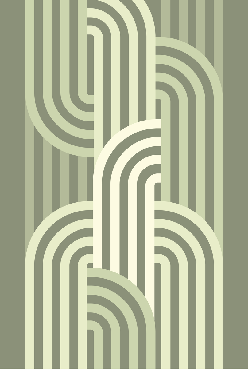 yisual - Poster - Layered Flow Green