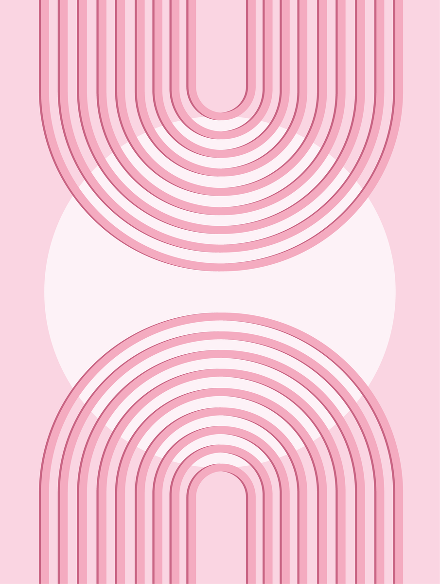 yisual - Poster - Mirrored Arches Pink