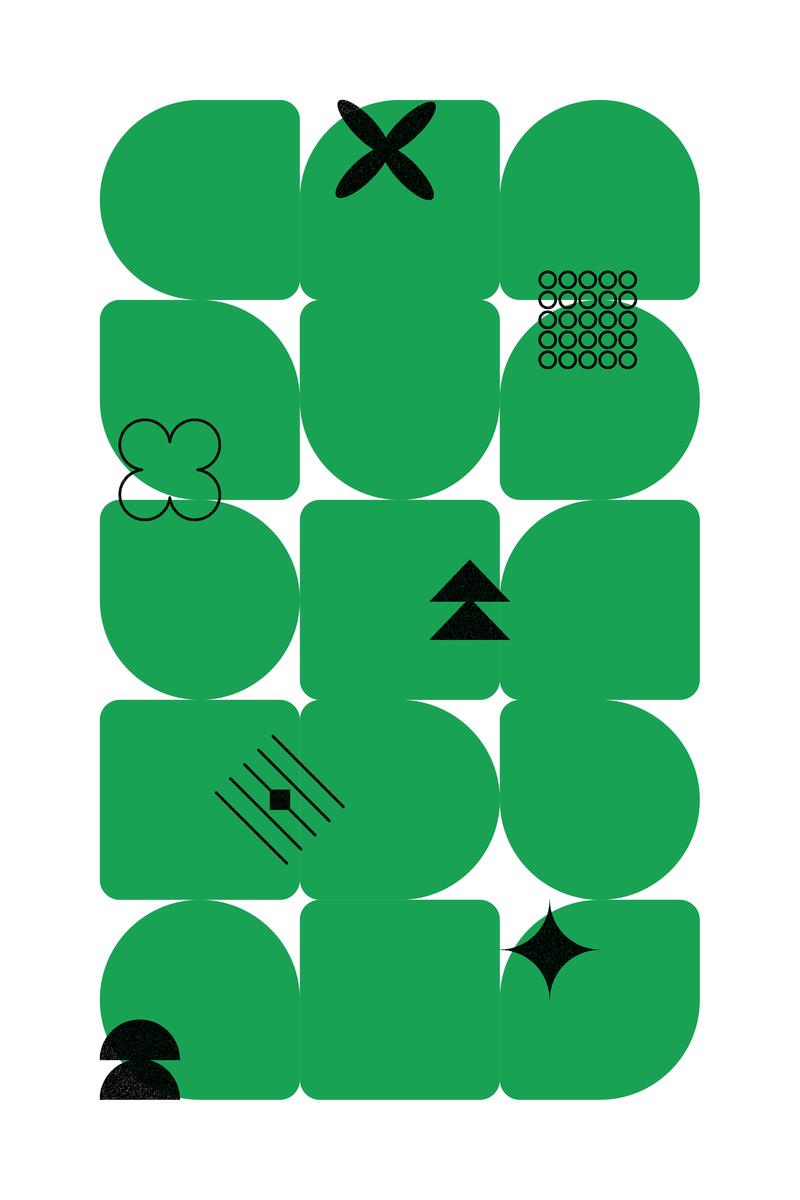 Poster - Funky Forms 2.0 Green