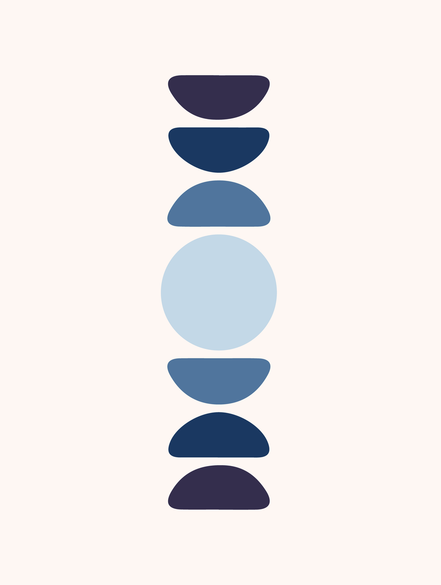 Poster - Zen Balance Blue