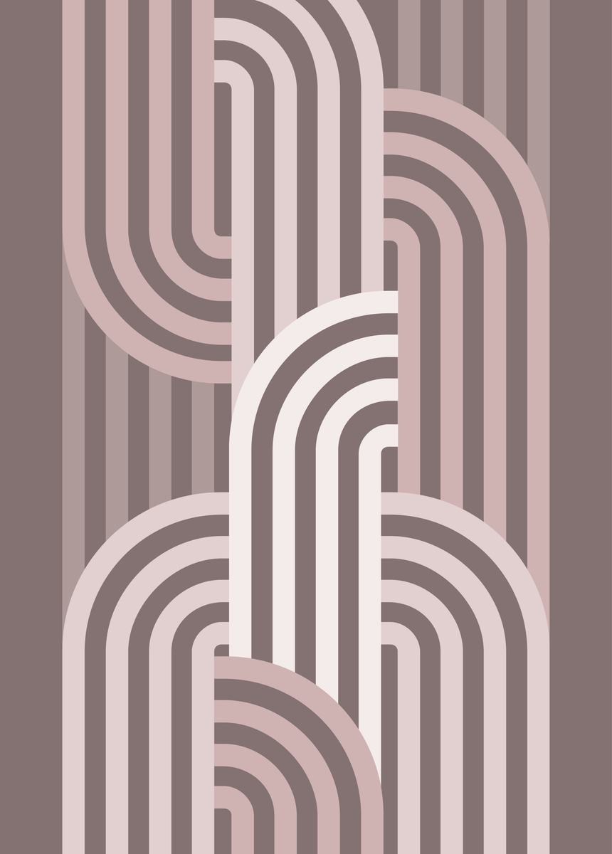 Poster - Layered Flow Purple
