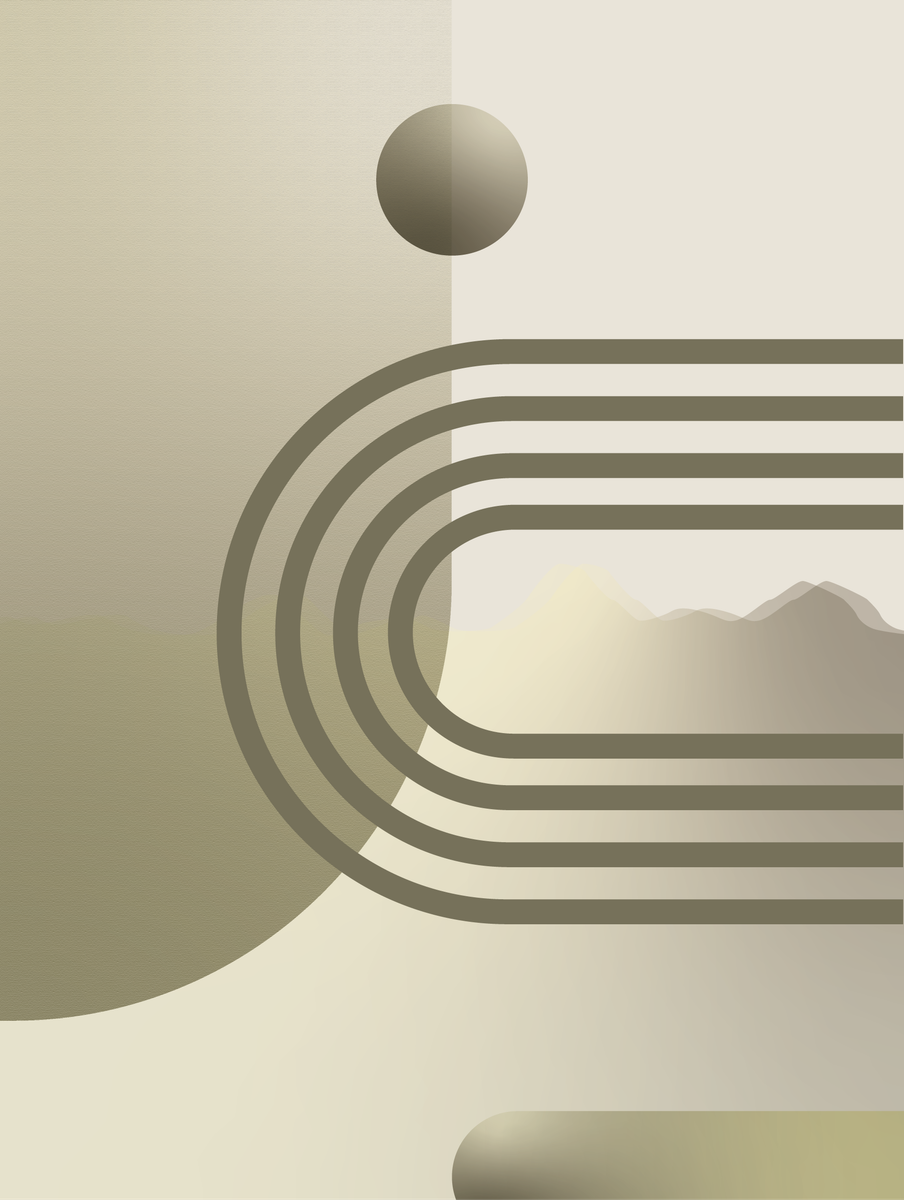 Poster - Soft Horizon Green
