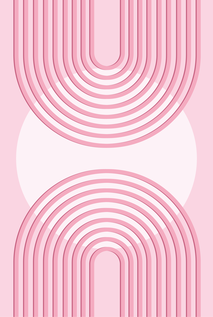 Poster - Mirrored Arches Pink