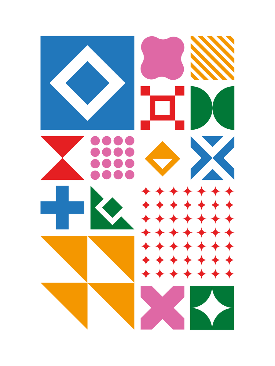 yisual - Poster - Pattern Pop Orange