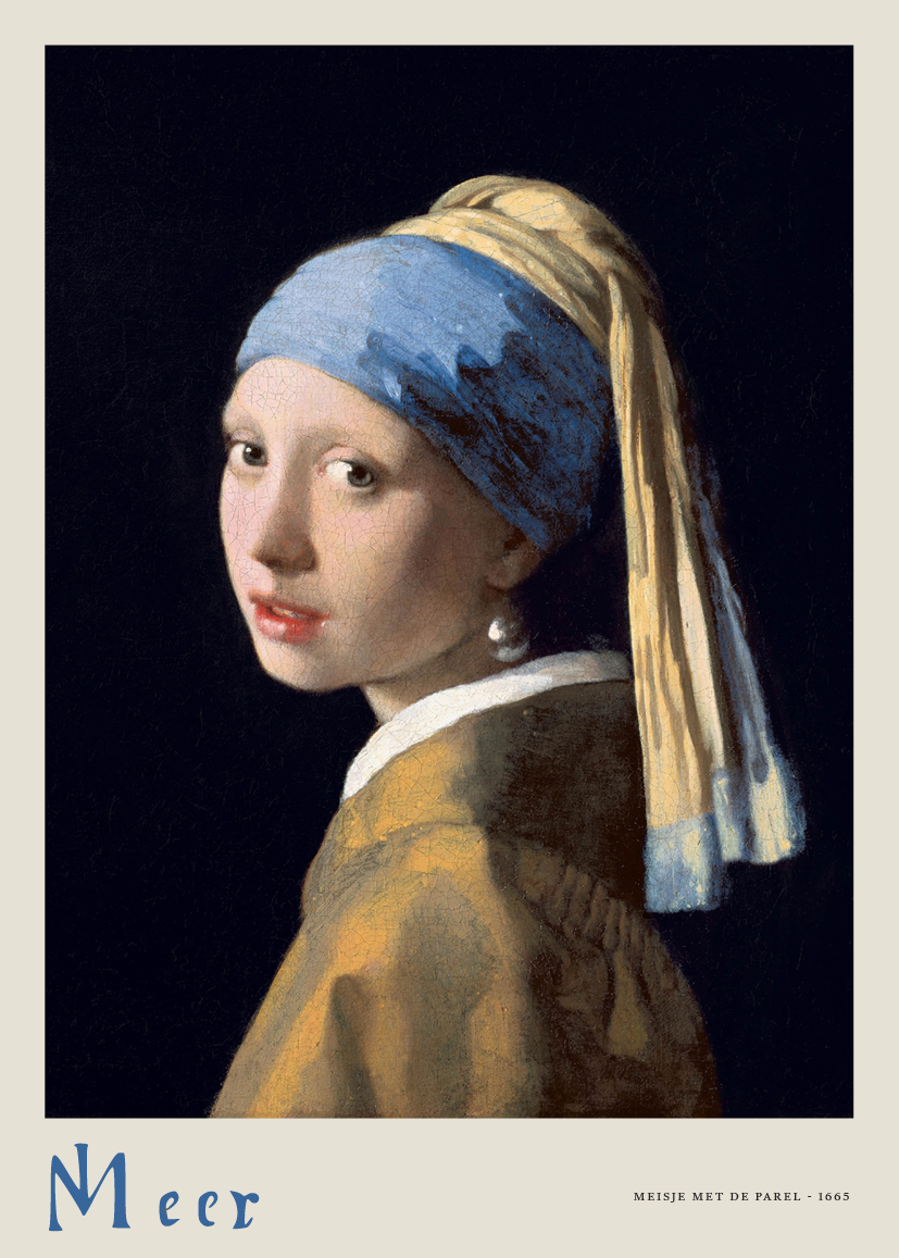 yisual - Poster - Meisje met de Parel Beige