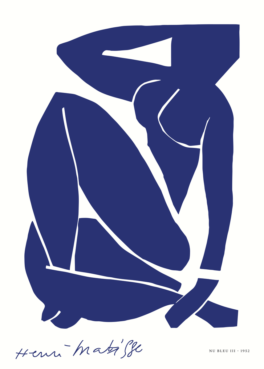 yisual - Poster - Blue Nude III White