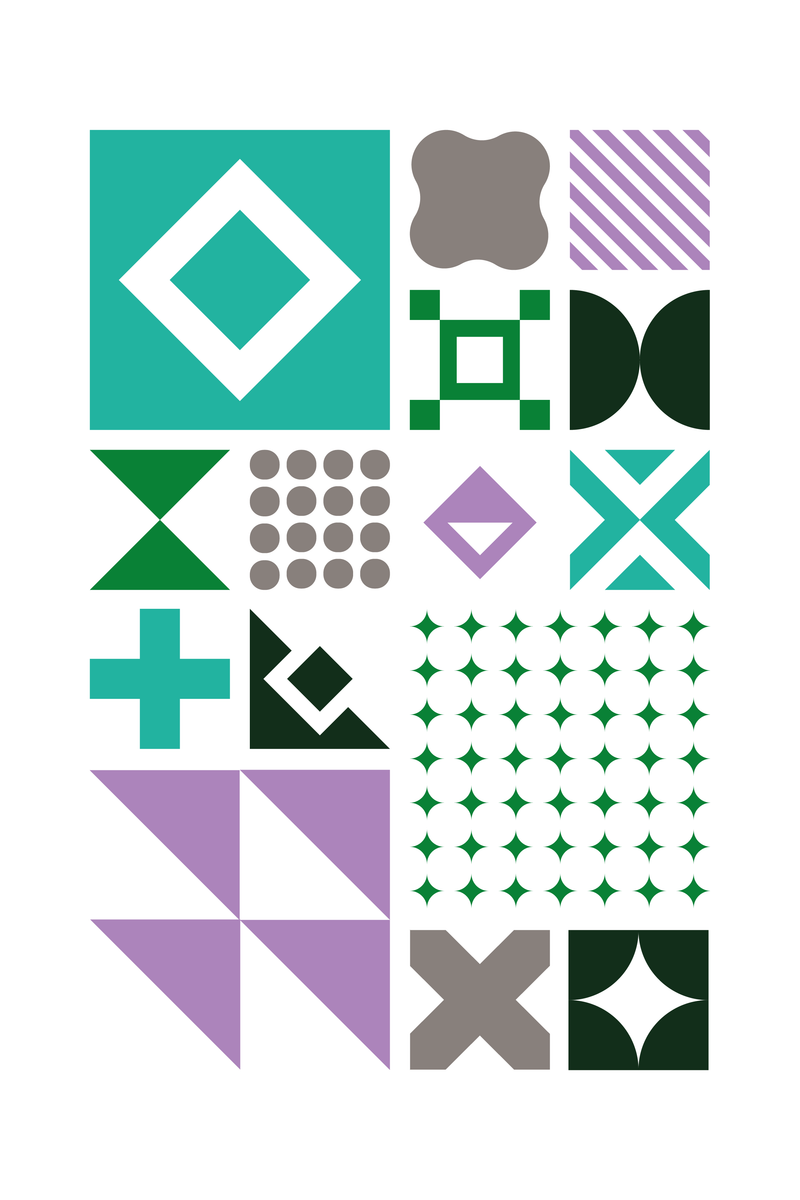 yisual - Poster - Pattern Pop Grey
