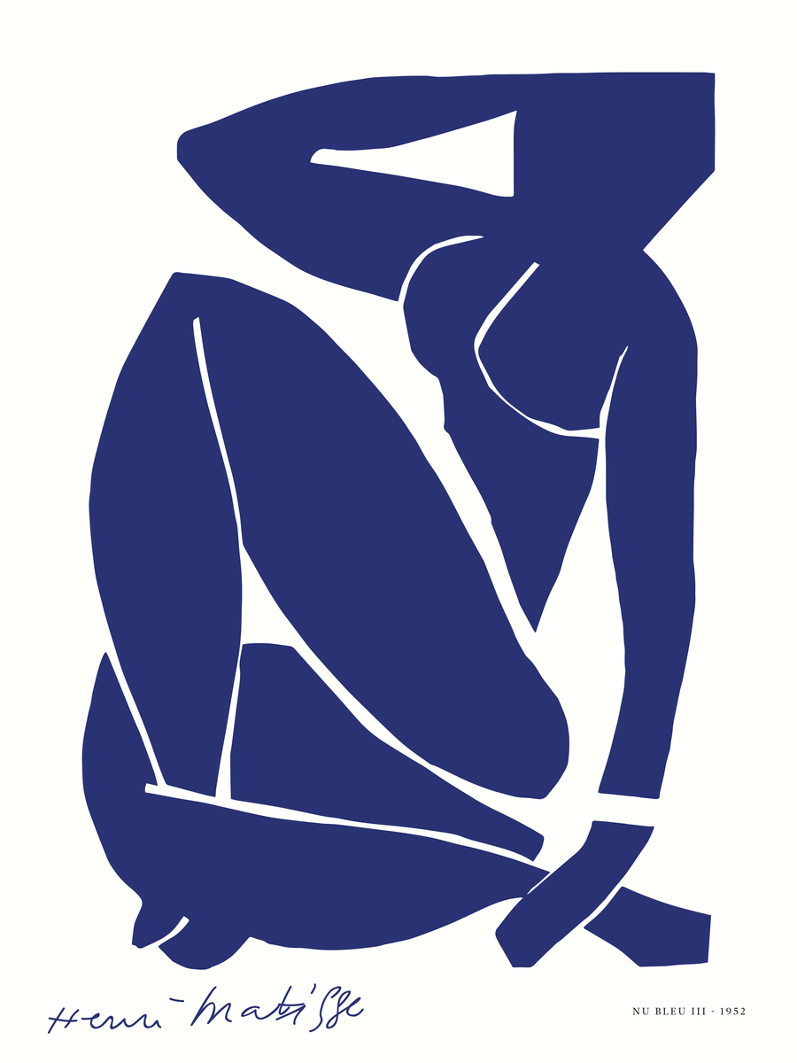yisual - Poster - Blue Nude III White