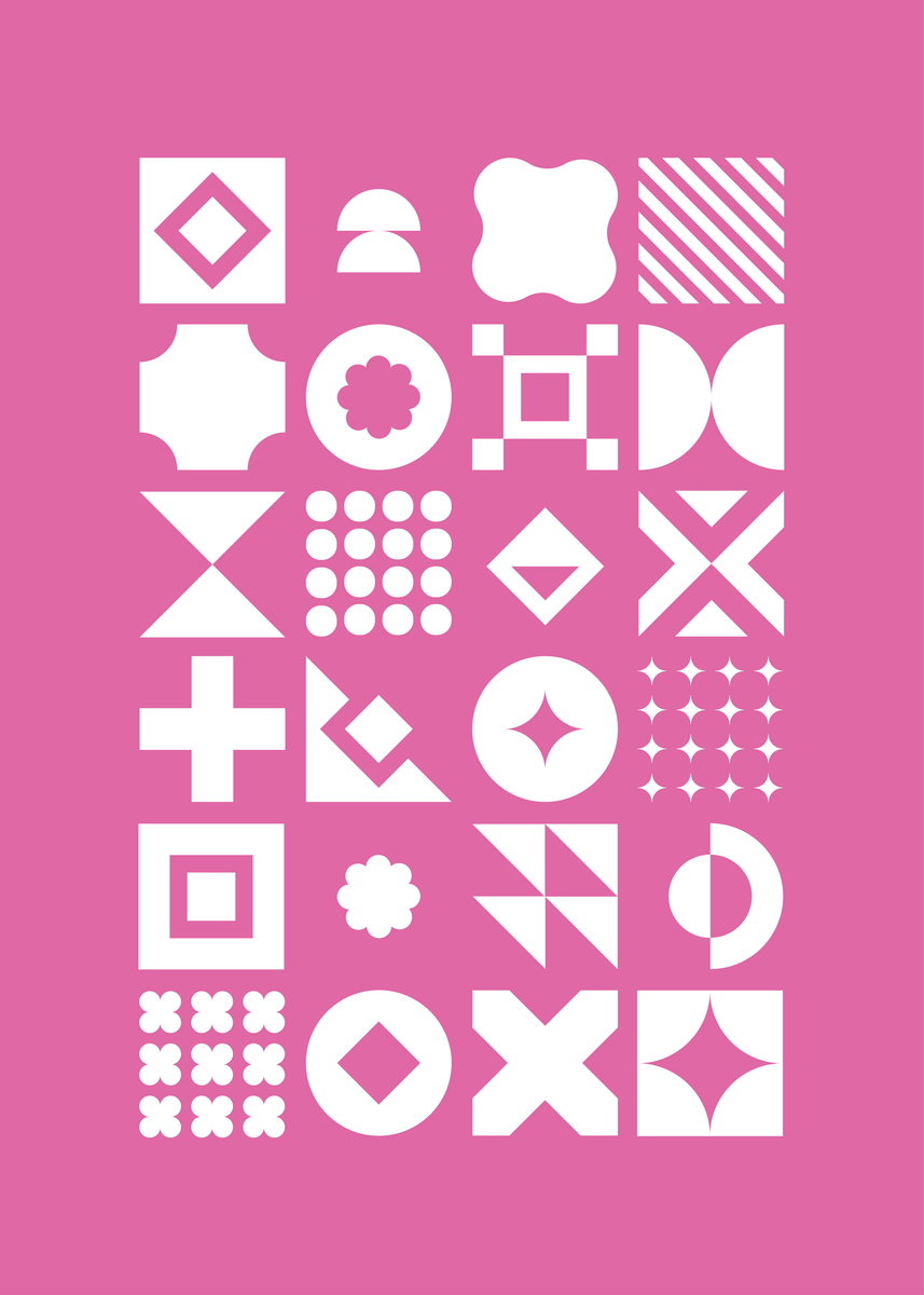 Poster - Colourful Forms Pink
