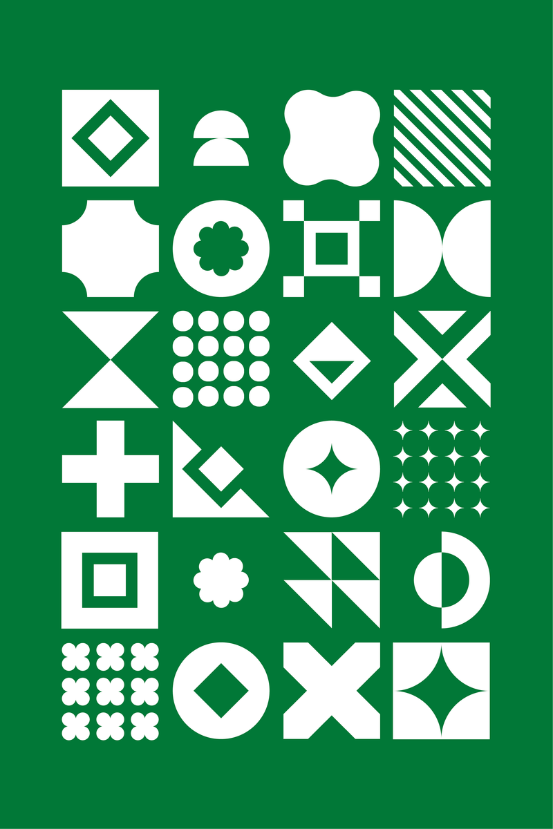 Poster - Colourful Forms Green