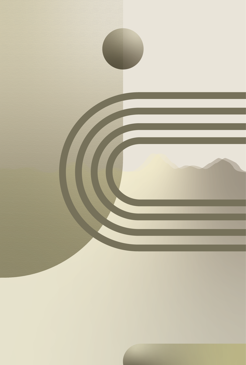 Poster - Soft Horizon Green