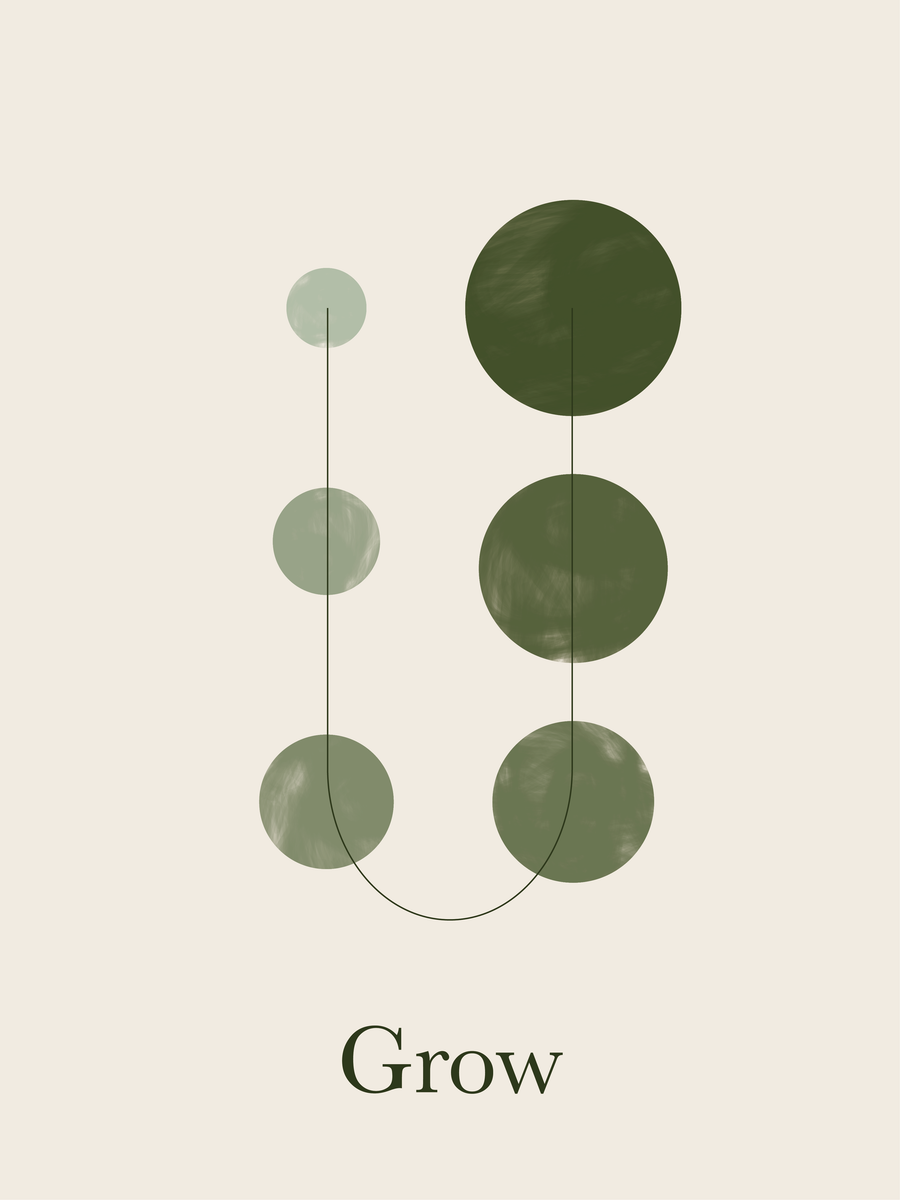 yisual - Poster - Growing Circles Green