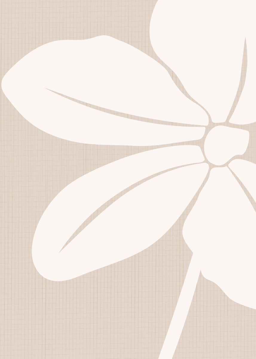 Poster - Elegant Flower Off White