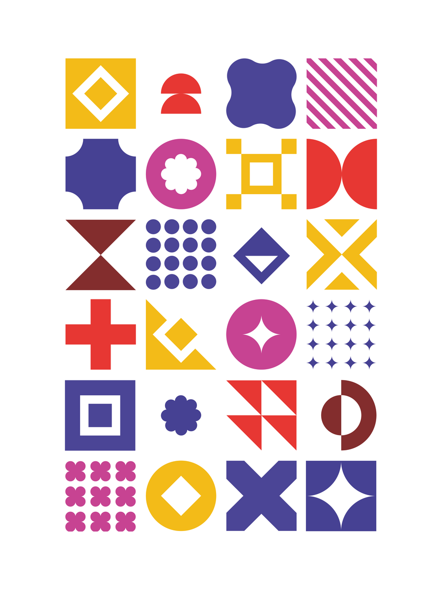 yisual - Poster - Pattern Parade Yellow