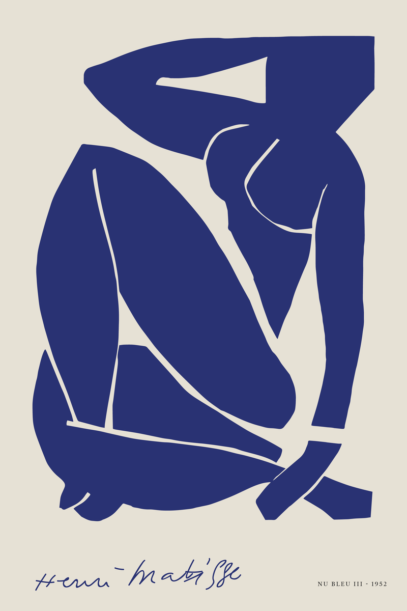 yisual - Poster - Blue Nude III Beige