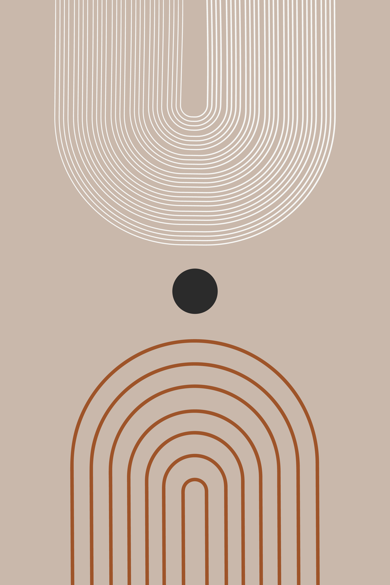 Poster - Curved Harmony Brown