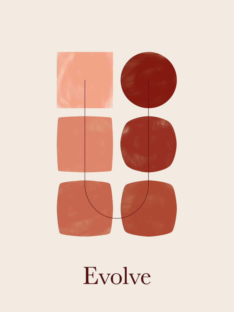 Poster - Shape Flow Terracotta