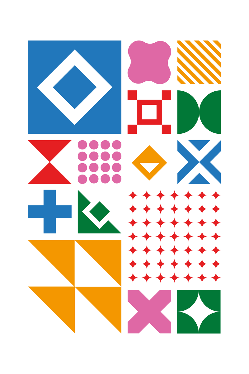 yisual - Poster - Pattern Pop Orange