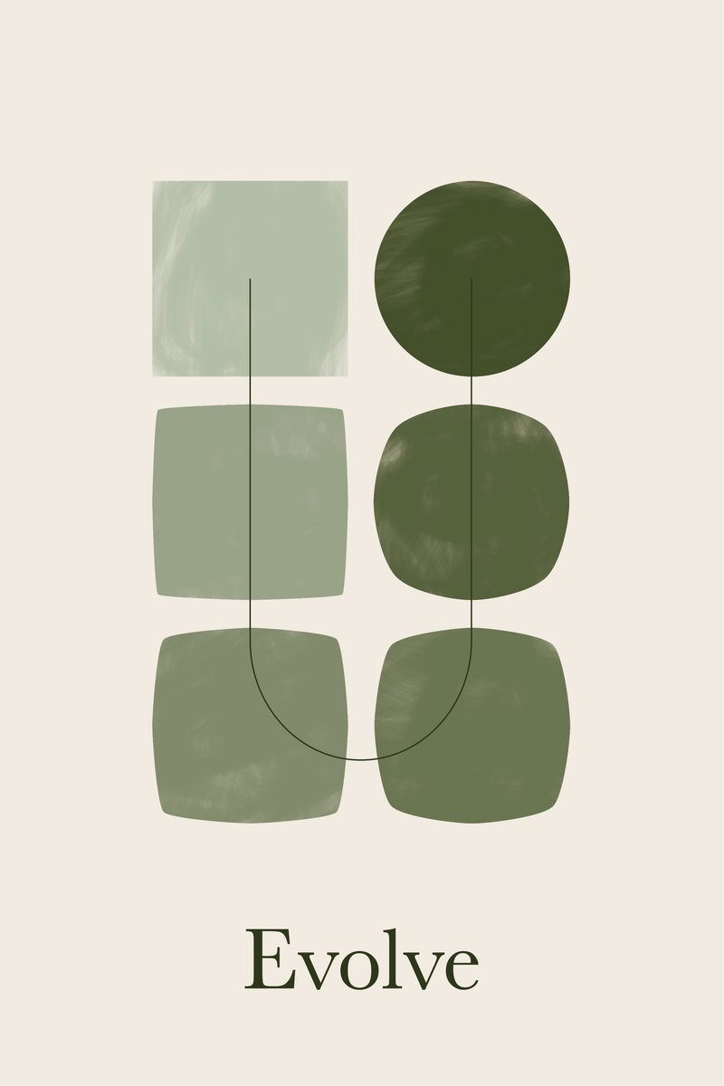 yisual - Poster - Shape Flow Green