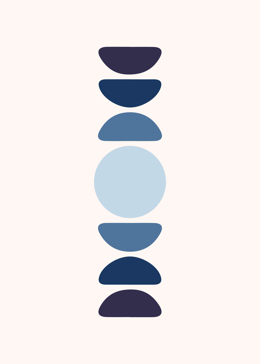 Poster - Zen Balance Blue