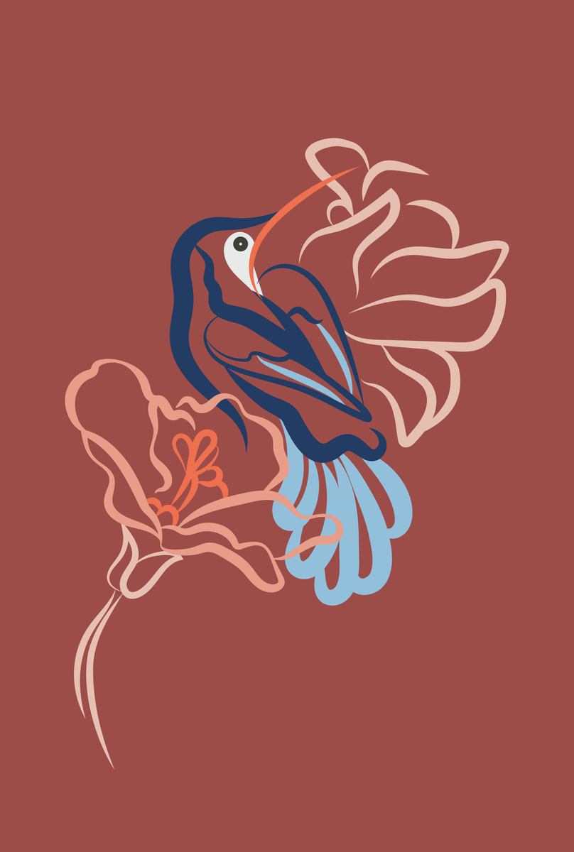 yisual - Aluminium - Featherline Bloom Red
