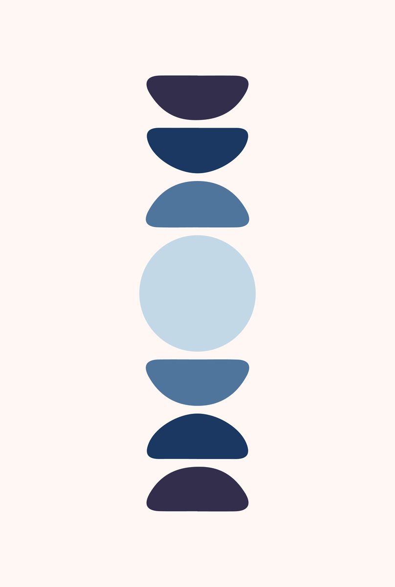 yisual - Poster - Zen Balance Blue