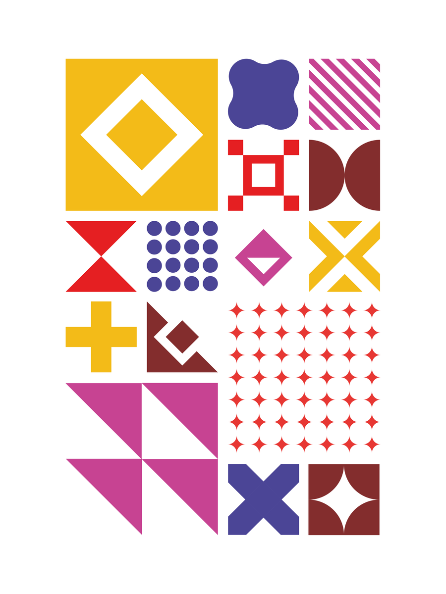 yisual - Poster - Pattern Pop Yellow