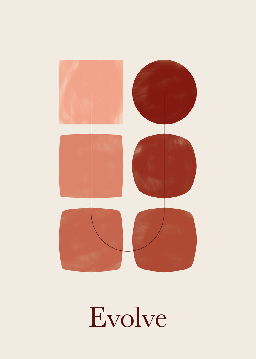 yisual - Poster - Shape Flow Terracotta