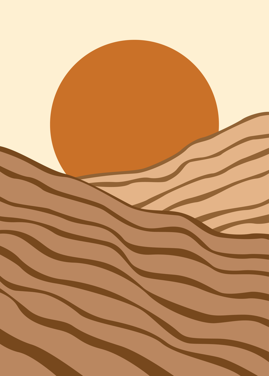 Poster - Sunset Hills Brown