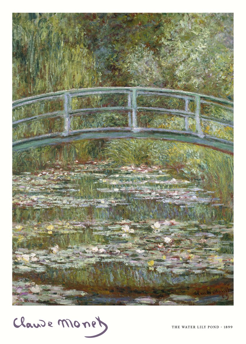 yisual - Poster - The Waterlily Pond White