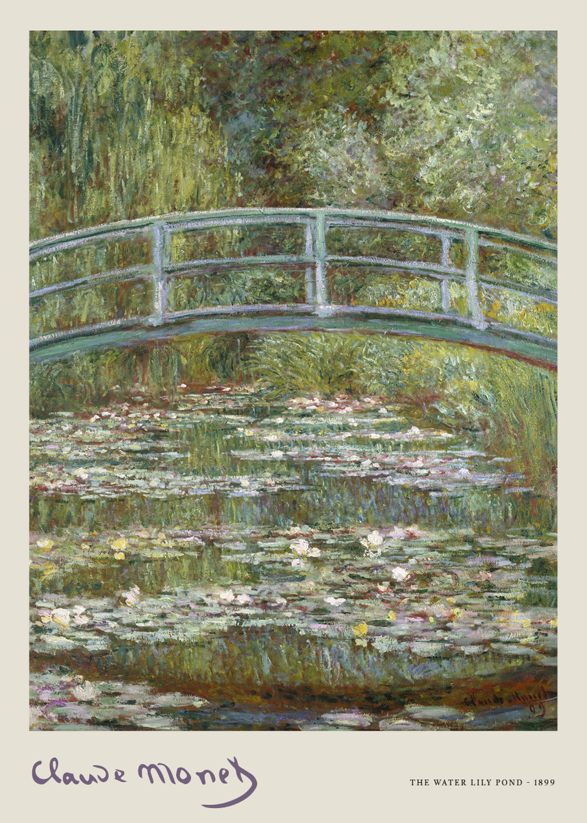yisual - Poster - The Waterlily Pond Beige