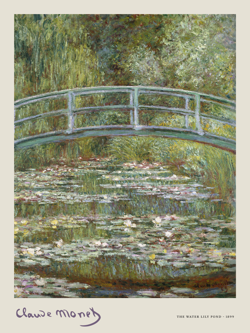 Poster - The Waterlily Pond Beige