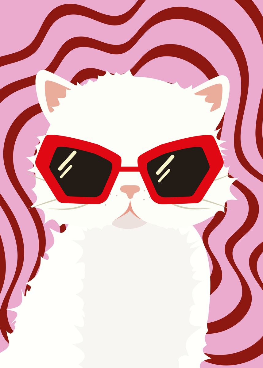 Poster - Stay Pawsitive Pink