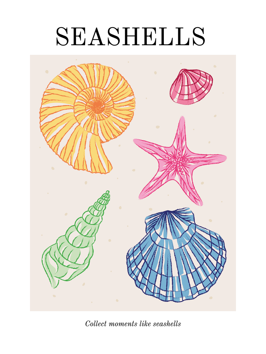 yisual - Poster - Coastal Charms Pink