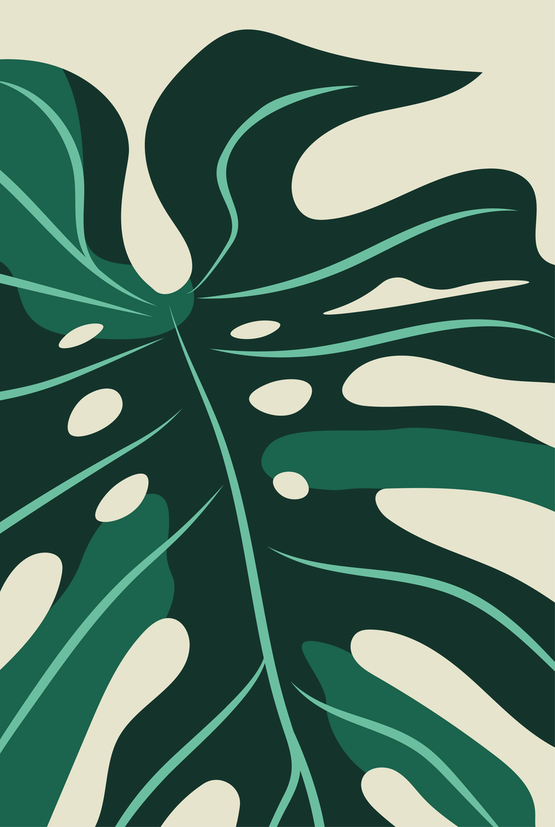yisual - Aluminium - Monstera Muse Beige