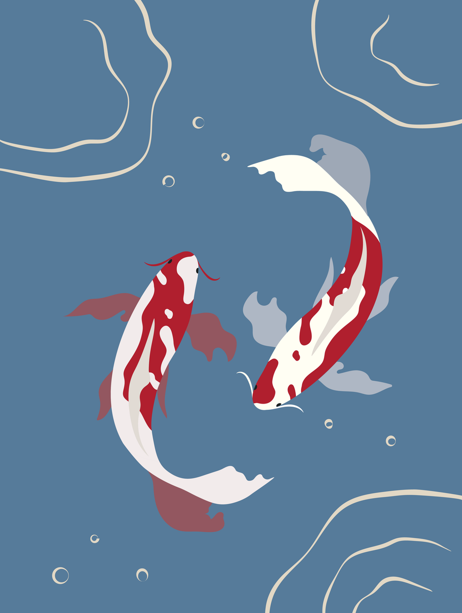 Poster - Serene Swim Red