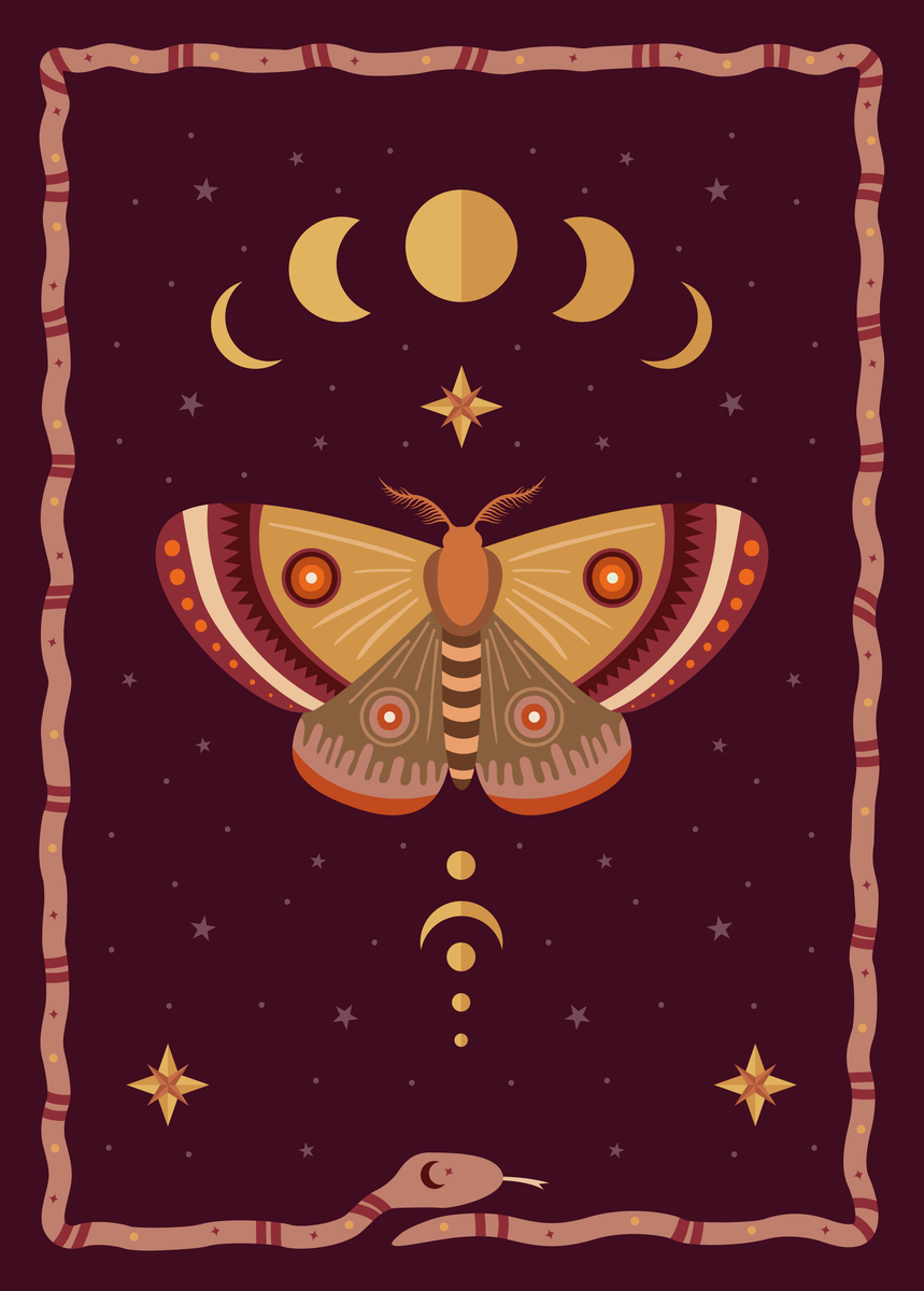 yisual - Poster - Lunar Butterfly Purple