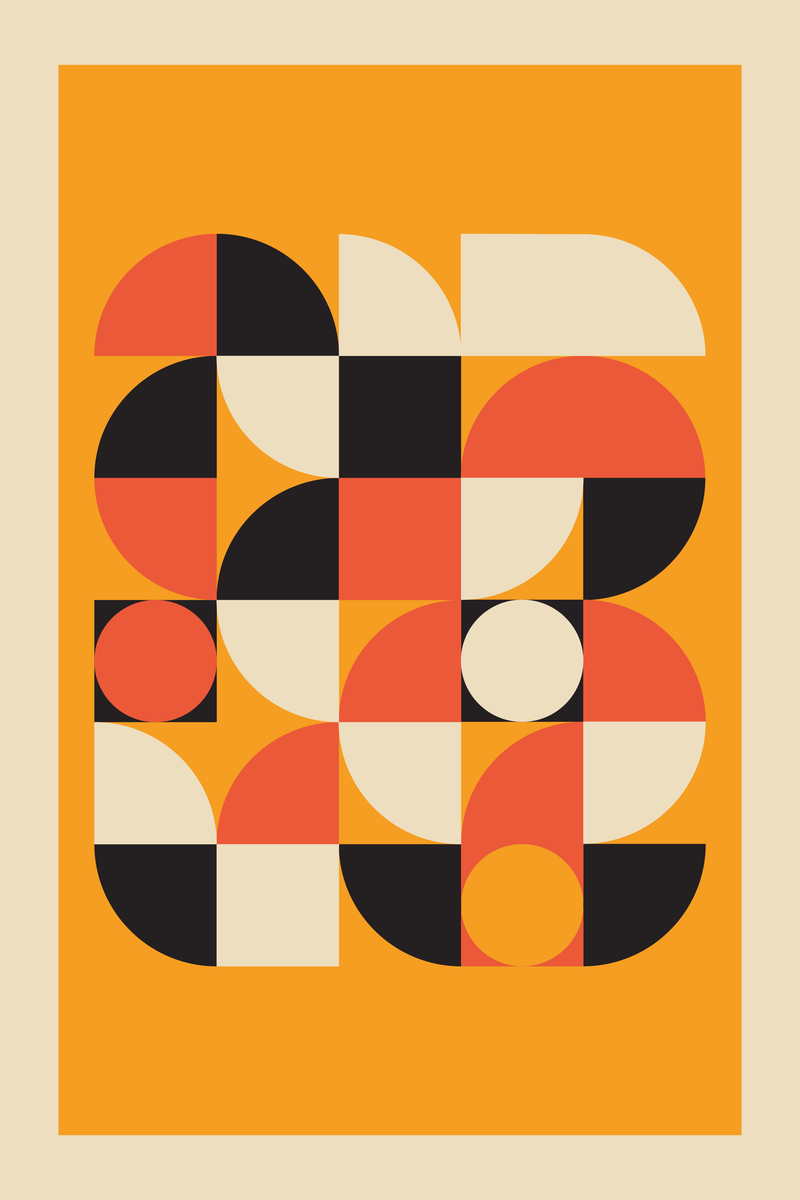 yisual - Poster - Shape Grid Orange